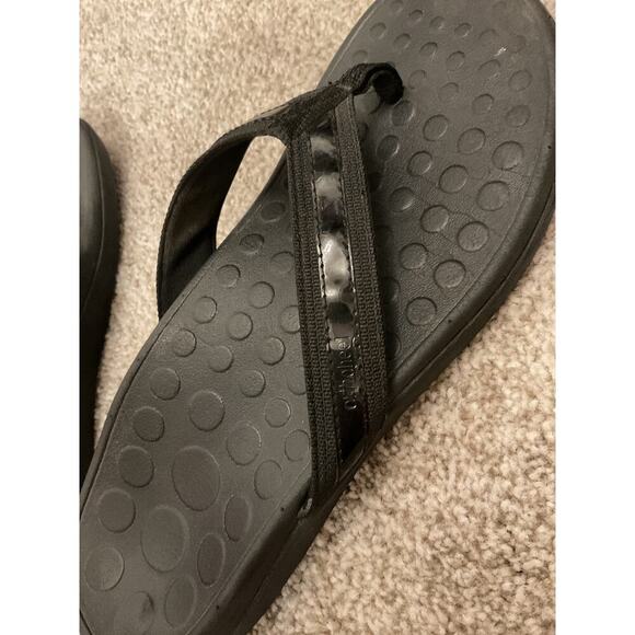 Vionic Orthaheel Tide Thong Orthotic Black FlipFlop Sandal, sz 8.5 - Picture 4 of 5